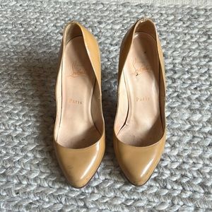 Authentic Christian Louboutin Clichy heels in beige size 37